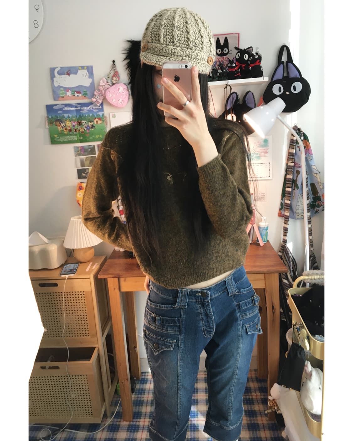 vintage pocket denim capri pants blue 상품이미지3