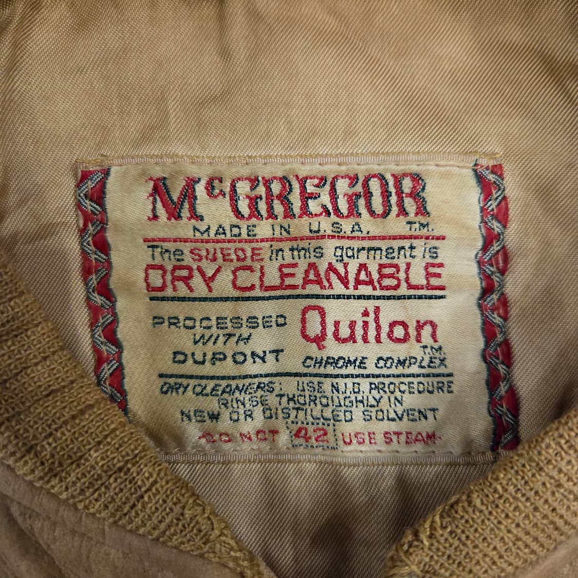 60s 맥그리거 스웨이드 레더 자켓 42 사이즈 상품이미지3