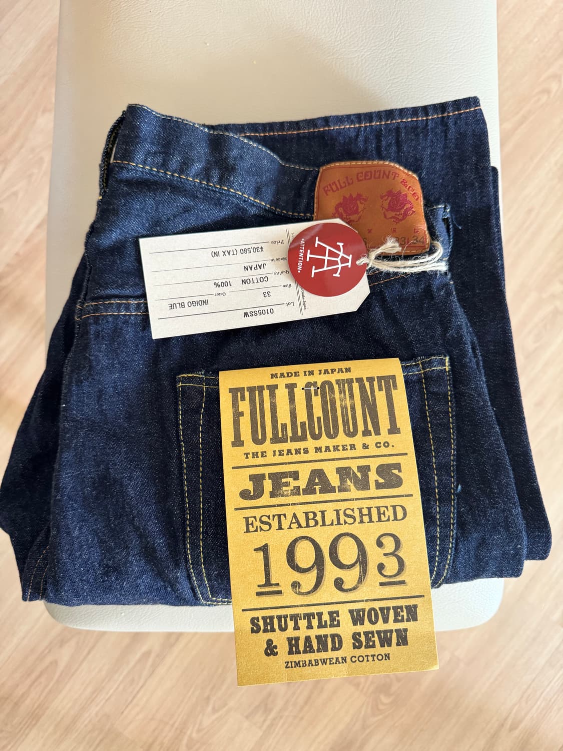 풀카운트 0105ss 슈퍼스무스 33사이즈 판매 상품이미지2