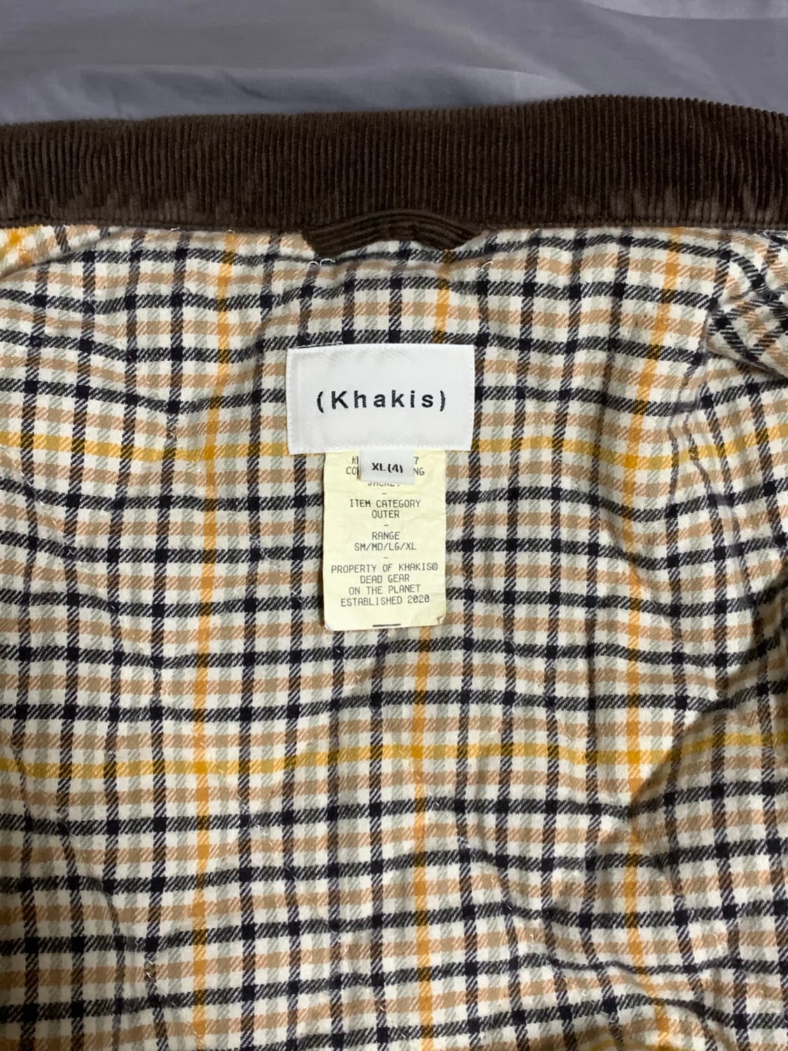 카키스 코듀로이 스윙자켓 상품이미지7