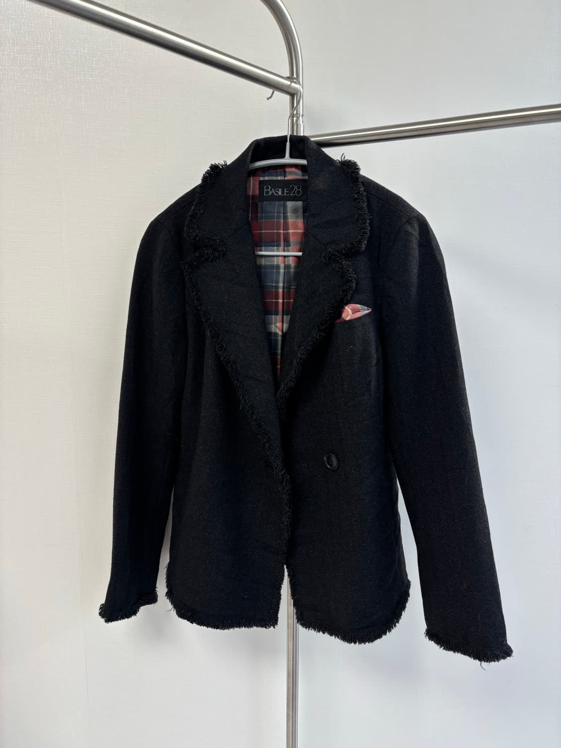 BASILE 28 체크 안감 트위드 자켓 상품이미지1