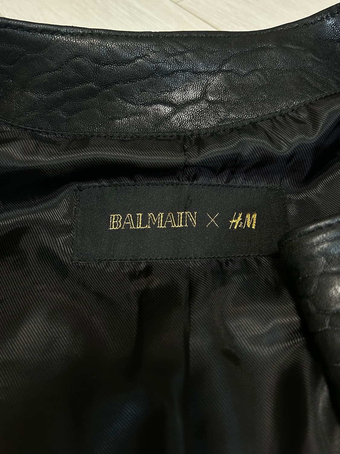 (최저가 매물)발망 H&M 라이더 재킷 (소가죽) s size 상품이미지4