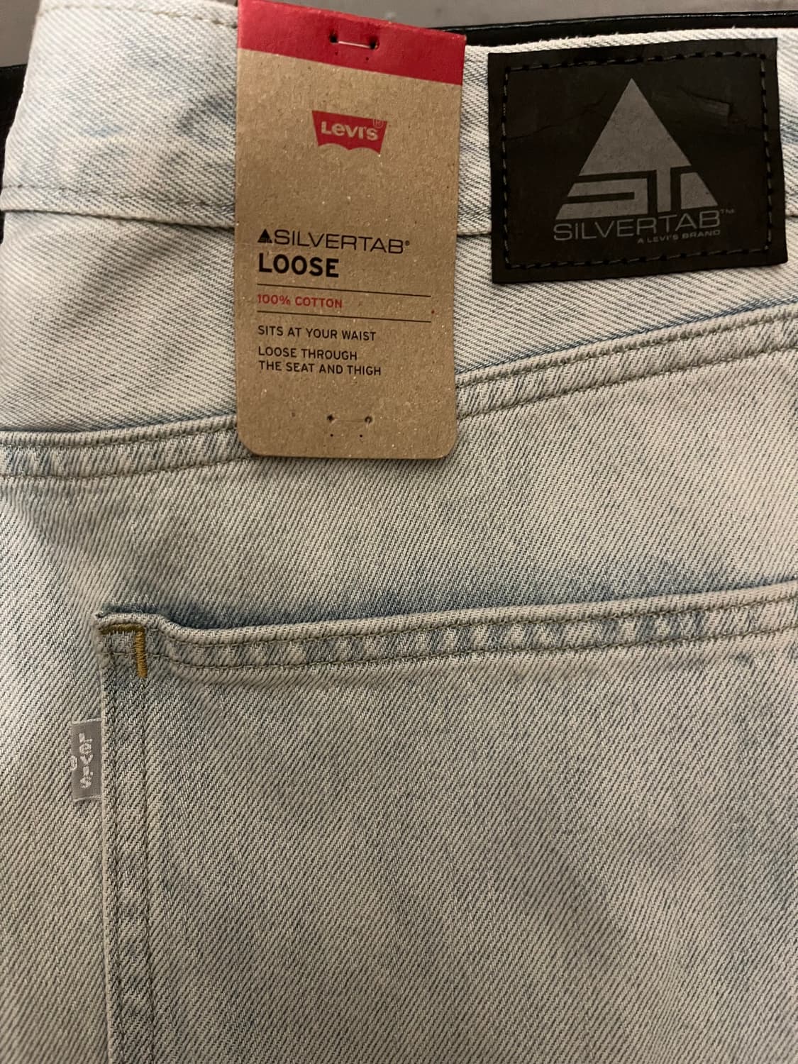 [34] 리바이스 실버탭 새상품 루즈핏 연청 데님 청바지 상품이미지2