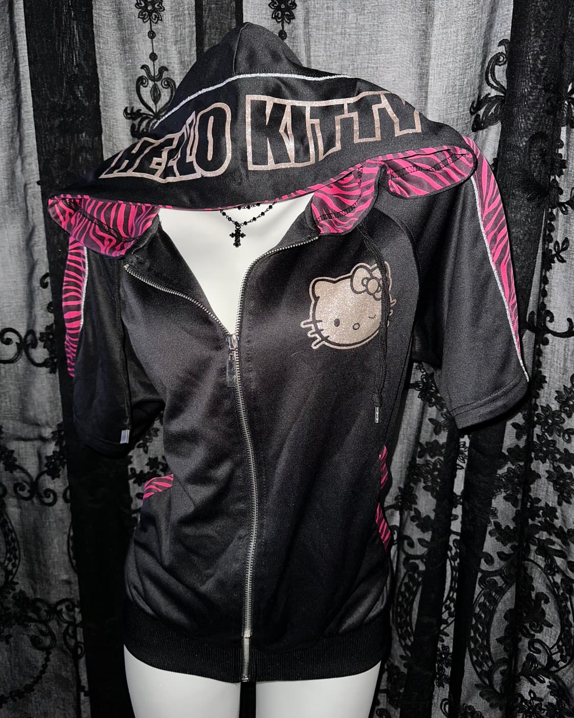Hot Pink Zebra Hooded Zip-Up 상품이미지2