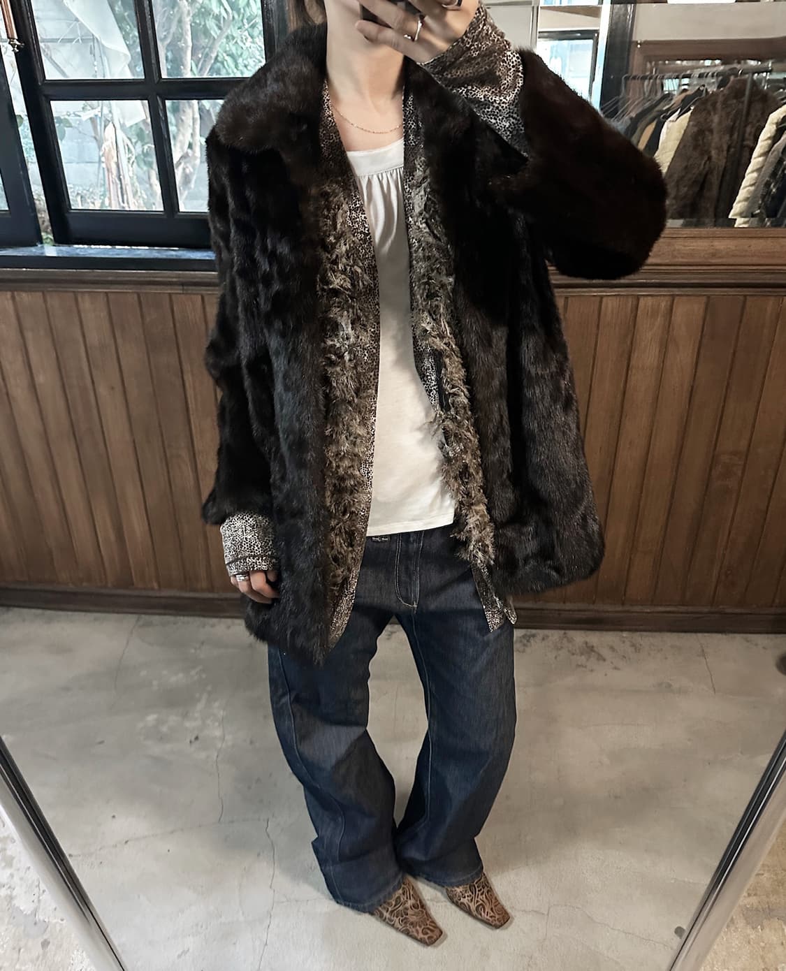 VIVIENNE TAM fringe leopard cardigan 상품이미지5