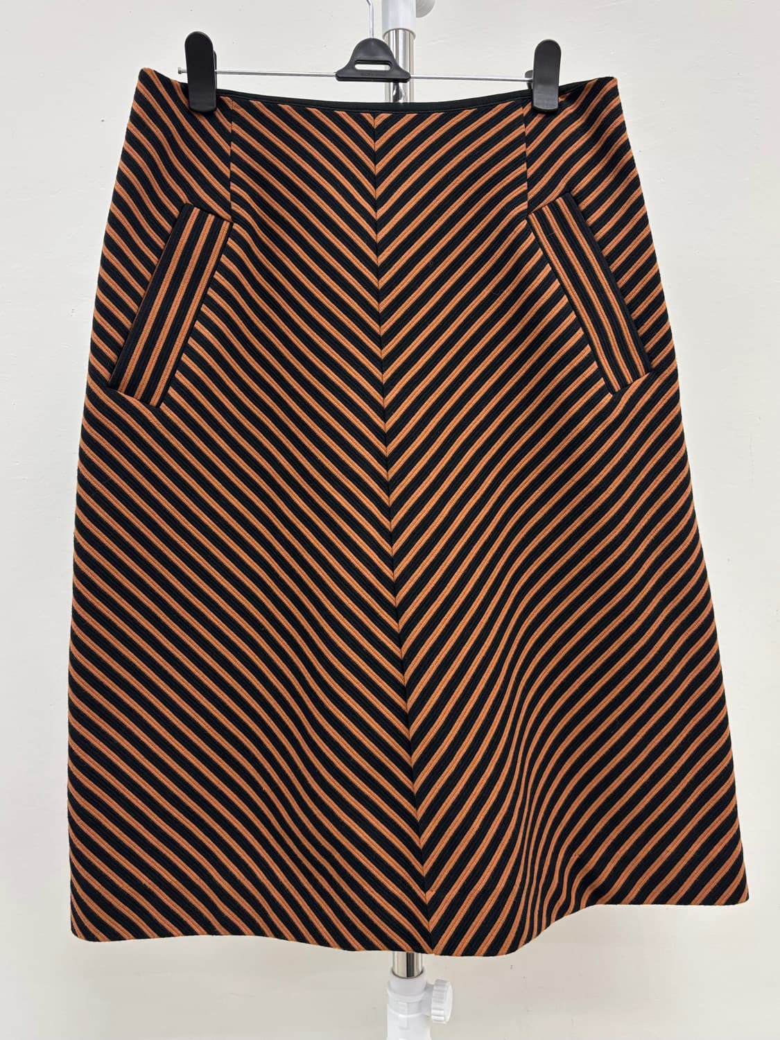 빈티지 스트라이프 미디 스커트 상품이미지4