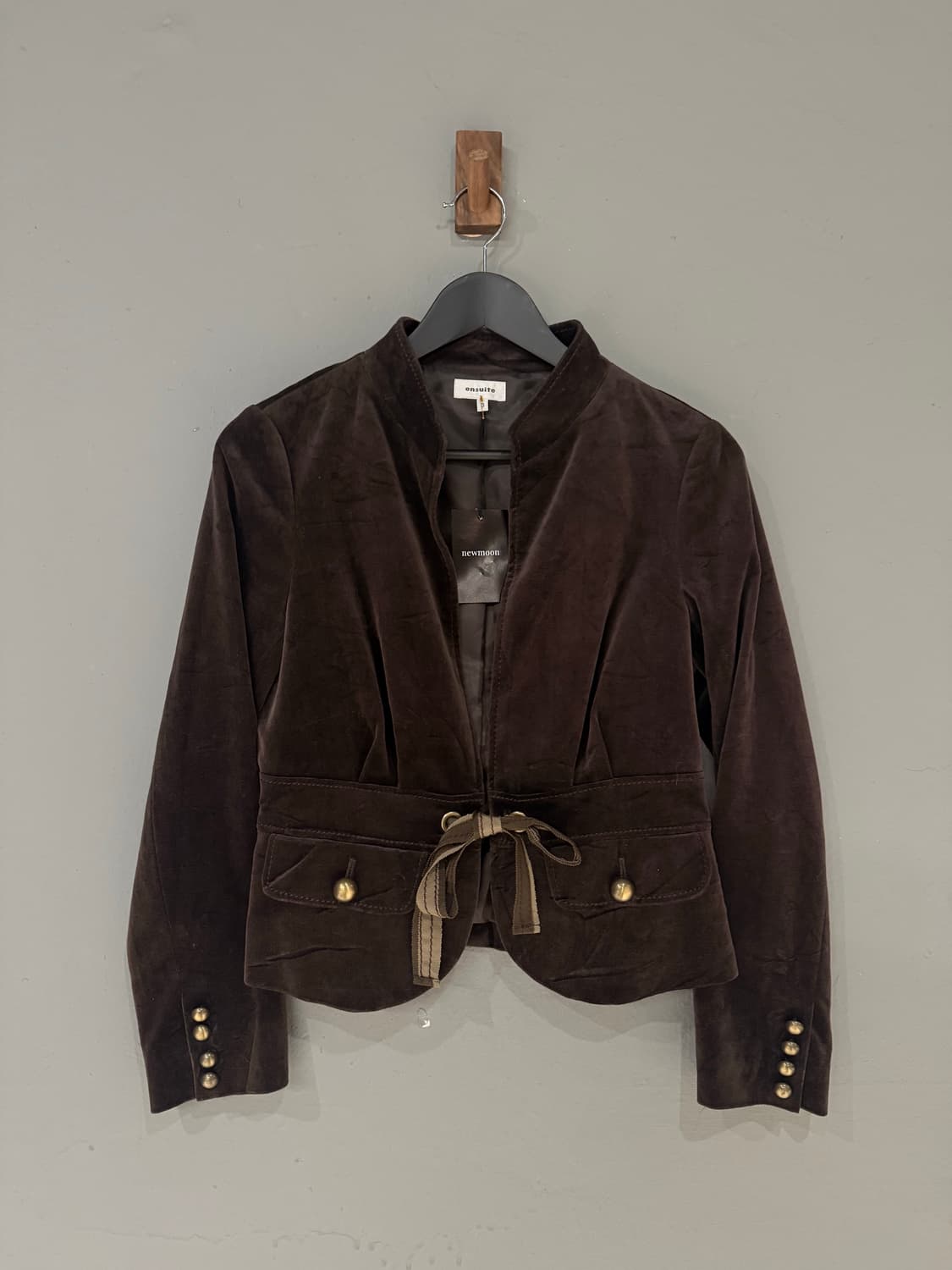 velvet ribbon point non-collar jk 상품이미지4