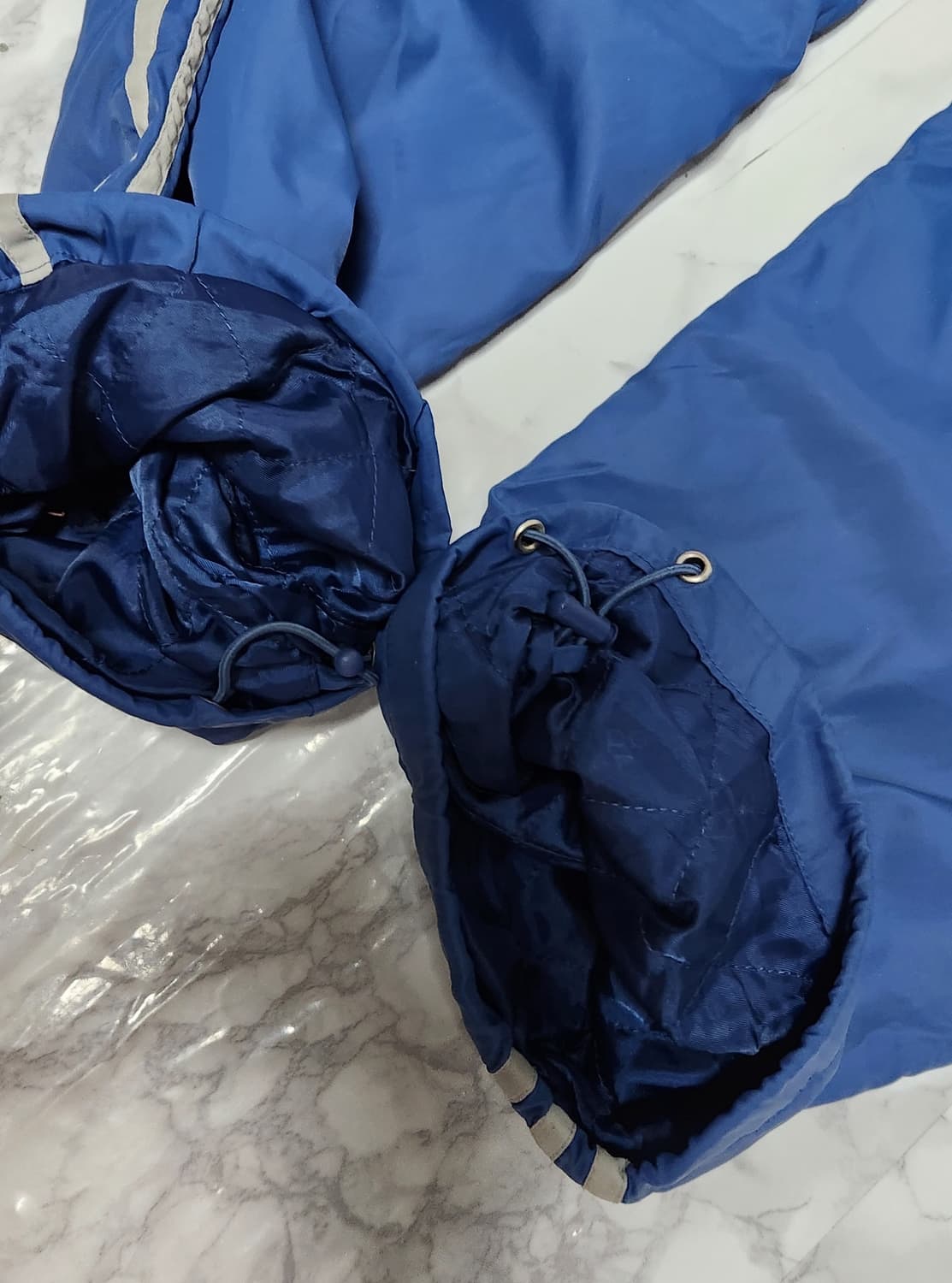 아디다스 삼선 트랙팬츠 바람막이 와이드 바지 로얄블루x그레이 상품이미지5