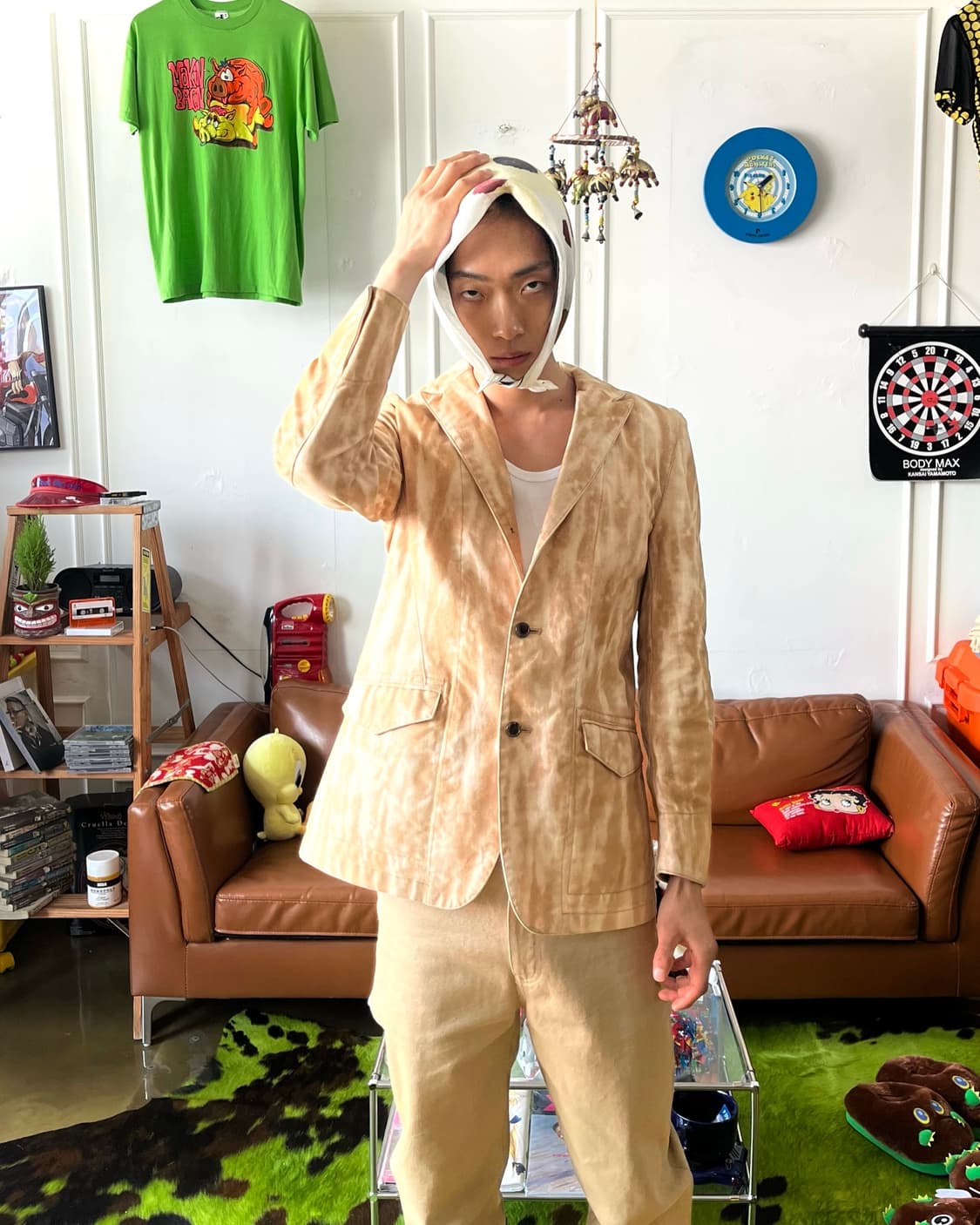 1980-90s Scoopman Dying Cotton Blazer JK 상품이미지2