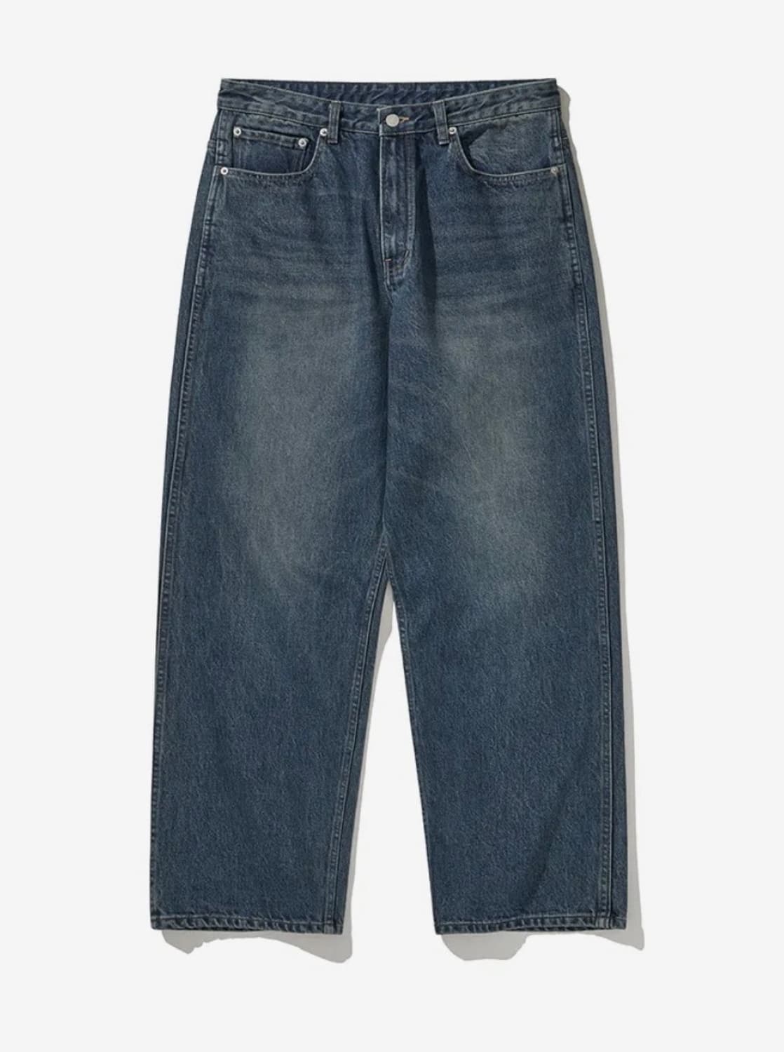 히즈핸더 WASHED WIDE DENIM PANTS BLUE - 3 상품이미지6