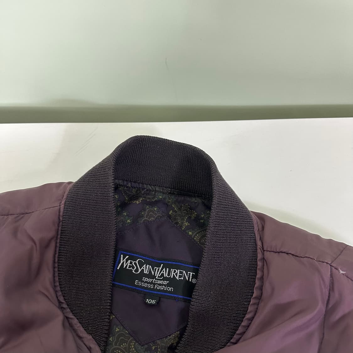 XL 105 YSL 입생로랑 자주 덕다운 패딩점퍼 상품이미지4