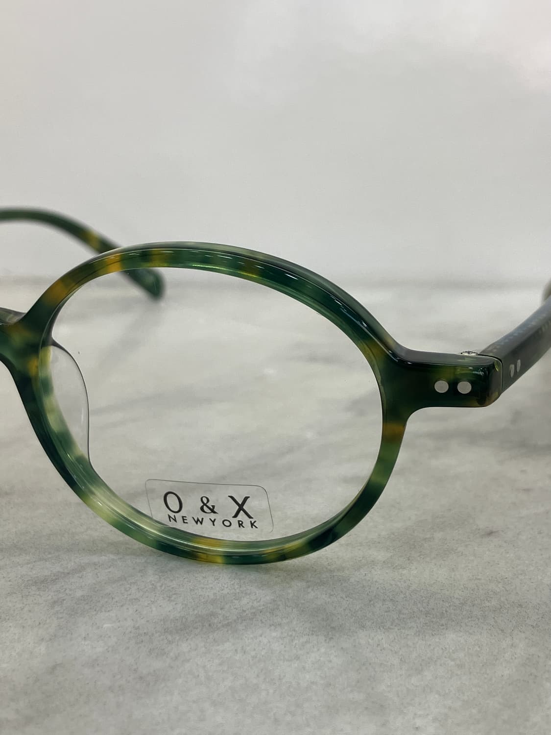 오앤엑스 O&X New York 카모 그린 오벌 뿔테 안경 상품이미지6