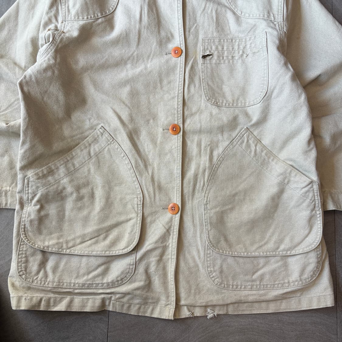 90s L.L.bean 90년대 생산 엘엘빈 아이보리 헌팅 자켓 상품이미지2