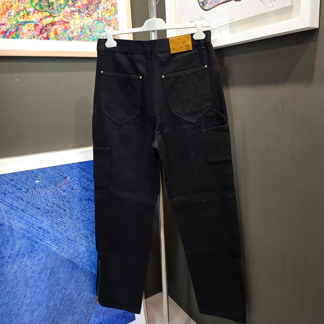 루이비통 워크웨어 모노그램 흑청 데님팬츠 상품이미지4