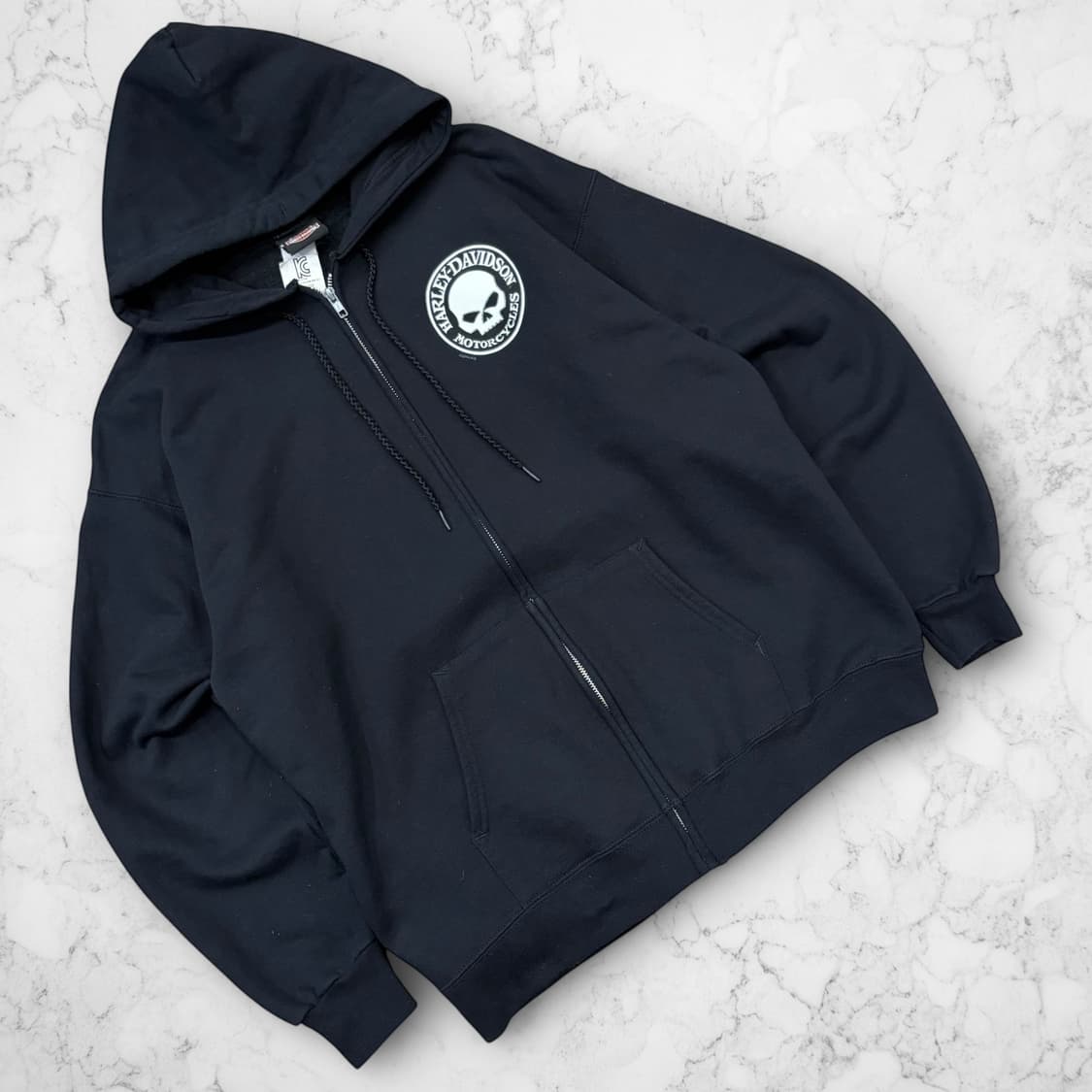 [M] 할리데이비슨 블랙 후드집업 코리아 서울 드래곤 C521 상품이미지2