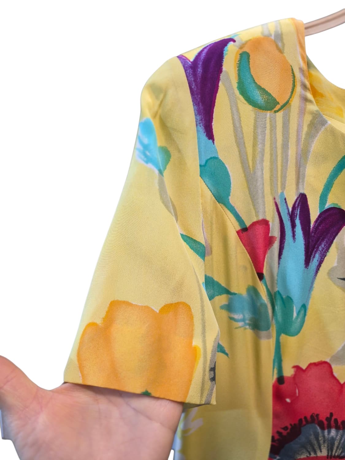 A.Lancetti 옐로우 플라워 롱 원피스 상품이미지3