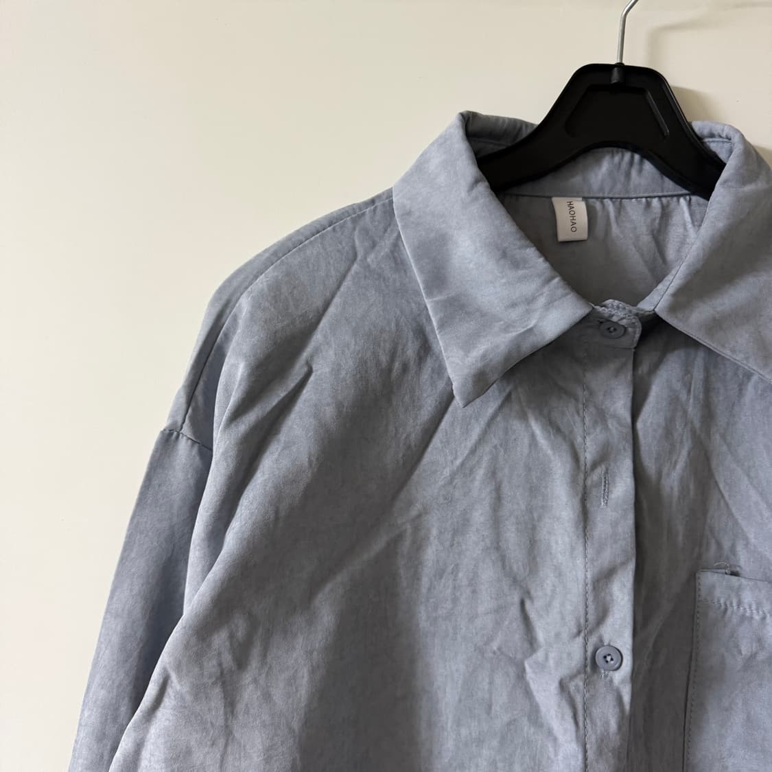 새상품 여자 벨로아 셔츠 (블루) 상품이미지3