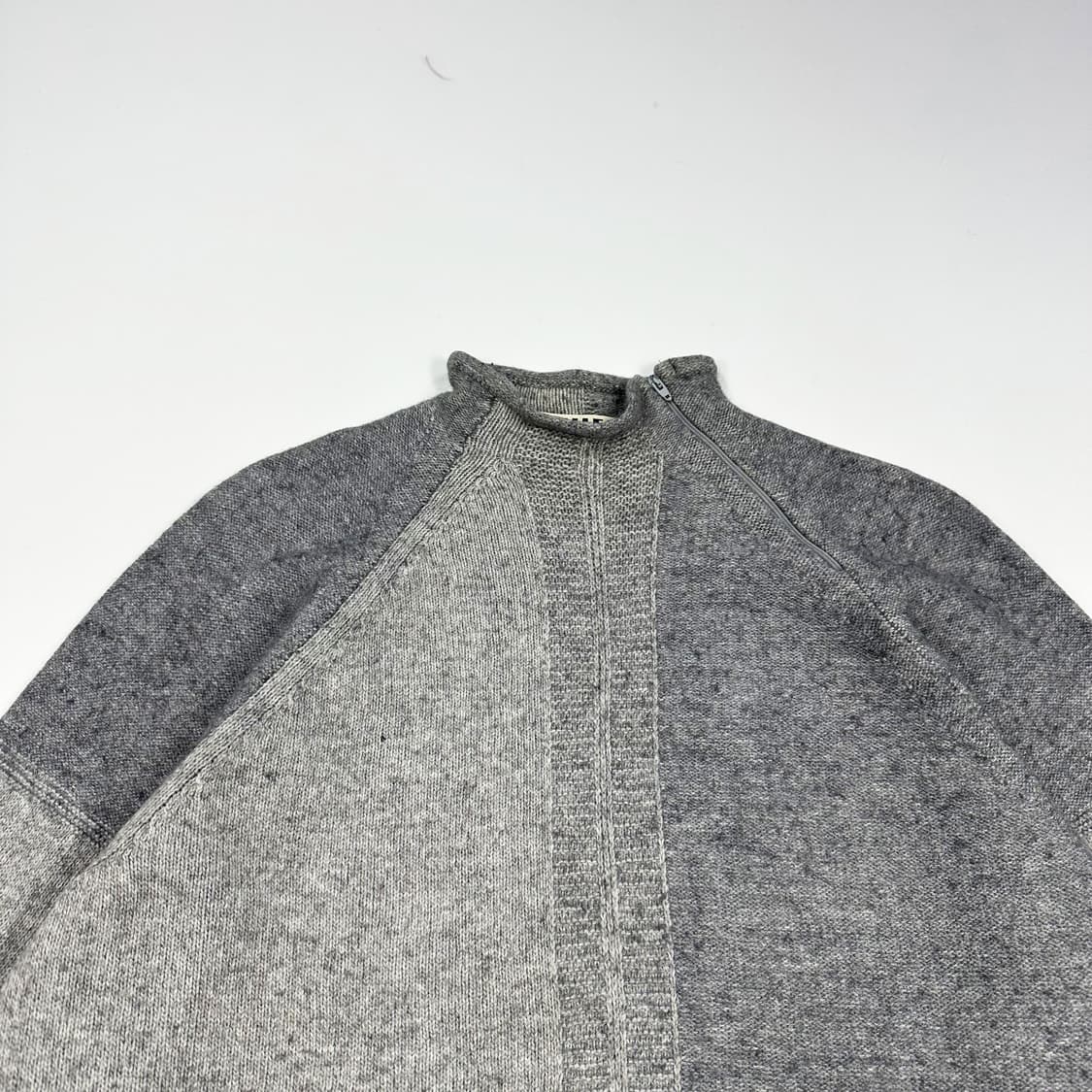 VTG 빈티지 이태리 모크넥 그레이 니트 (L) 상품이미지1