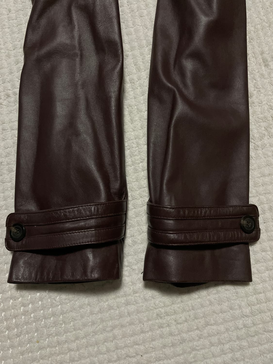 REPORTER 리포터 웨스턴 무드 램스킨 양가죽 레더 카 코트 브라운 상품이미지5