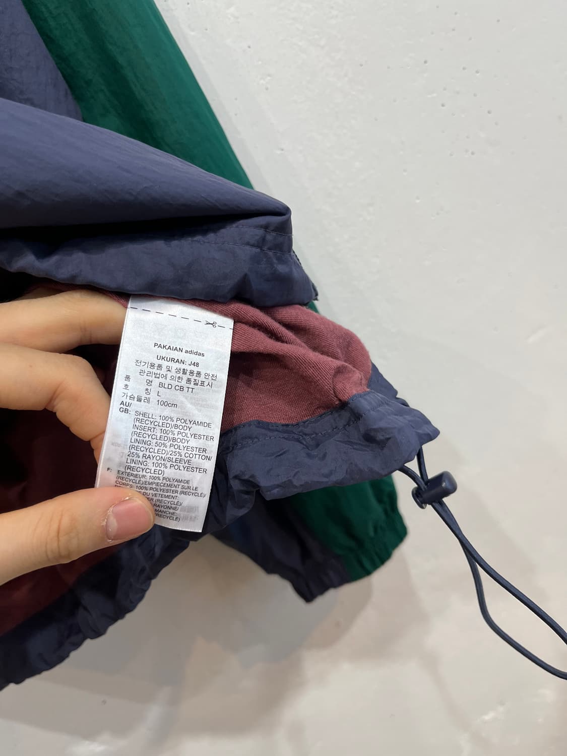 아디다스 컬러블록 파이어버드 윈드브레이커 바람막이 자켓 L 상품이미지8