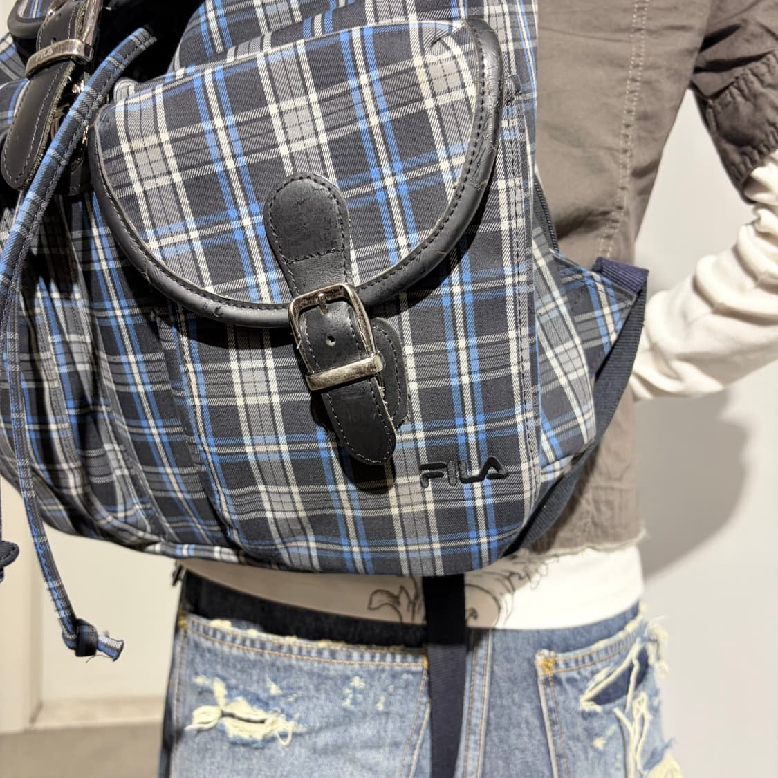 FILA  휠라 체크 모리룩 복조리 백팩 가방 상품이미지3