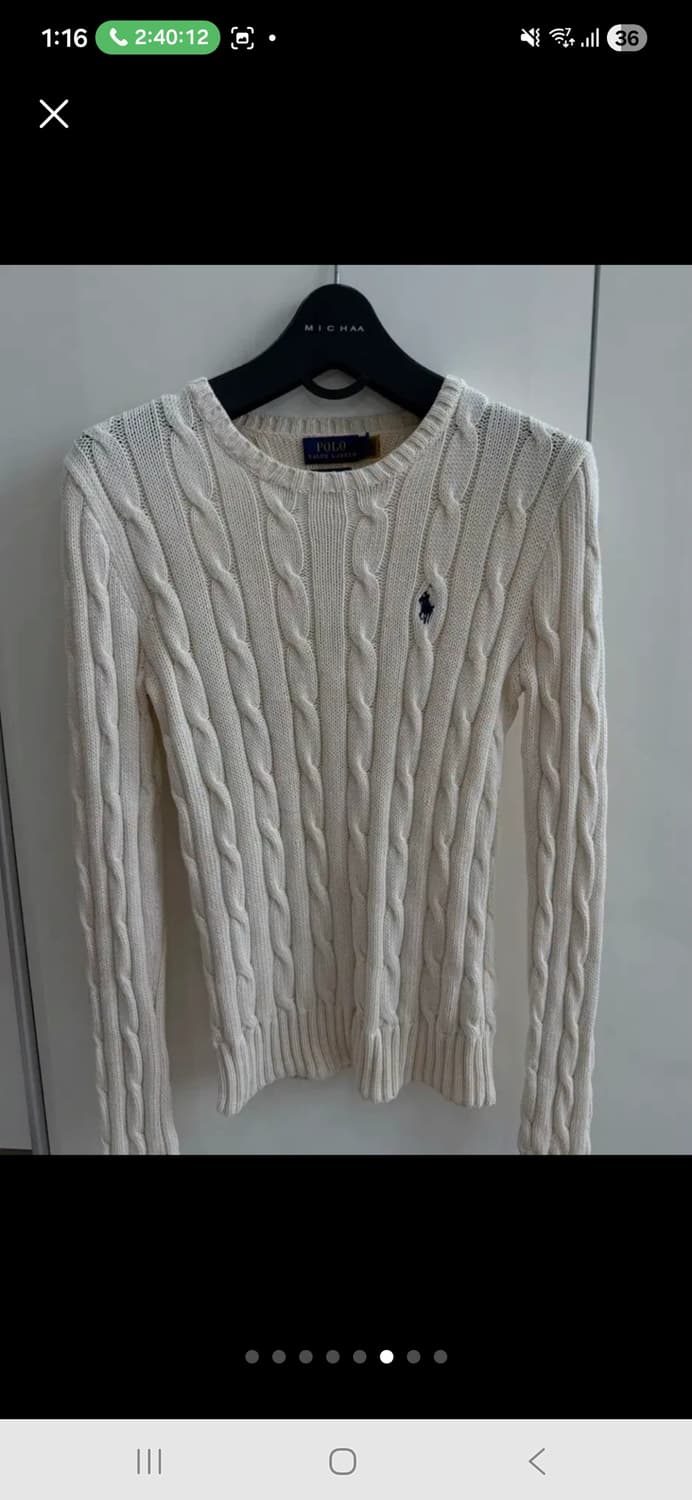 폴로 랄프로렌 케이블 니트 xs 상품이미지3