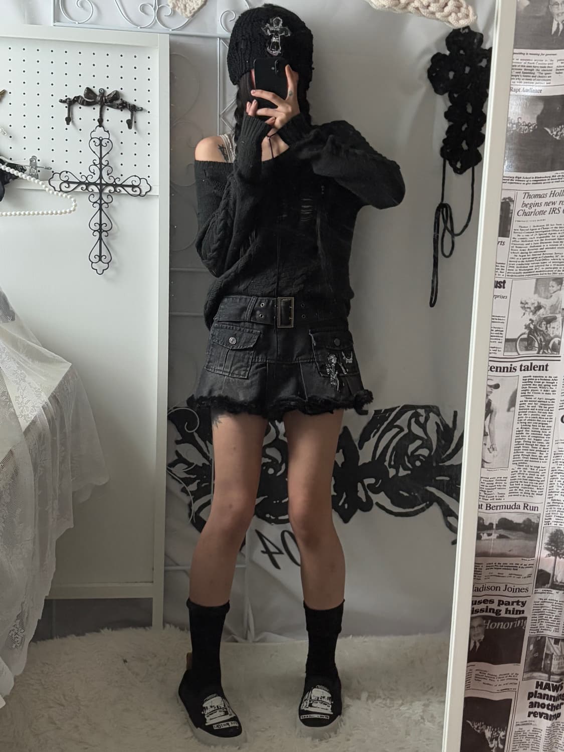 • dark gray damage knitwear 상품이미지5