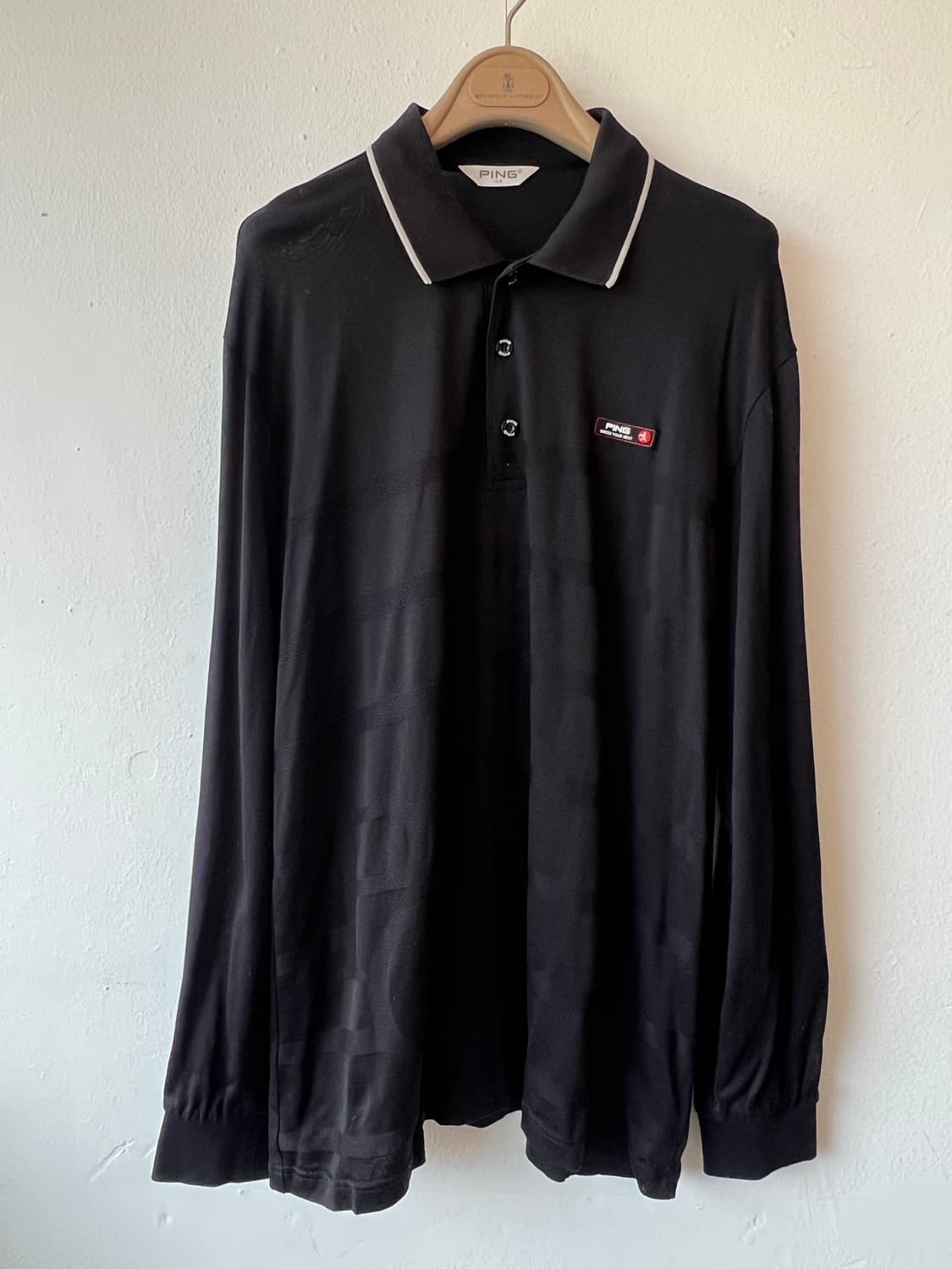 핑 PING 남성 블랙 골프티셔츠 카라긴팔티셔츠 상품이미지2