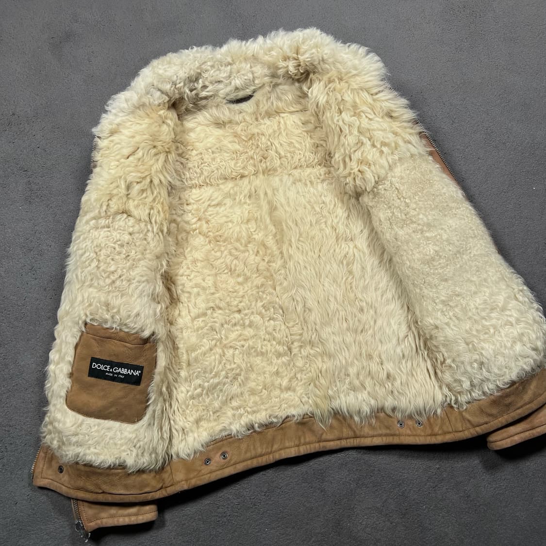 DOLCE & GABBANA 돌체앤가바나 램스킨 무스탕 레더 자켓 상품이미지6