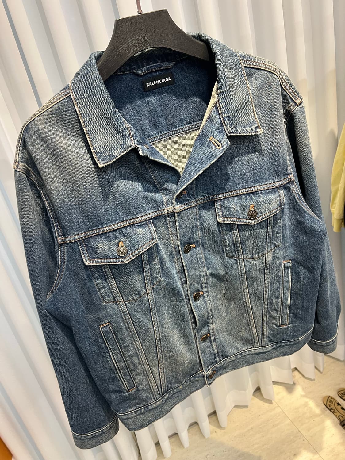 (48) 발렌시아가 백로고 데님 트러커 데님 청자켓 상품이미지4