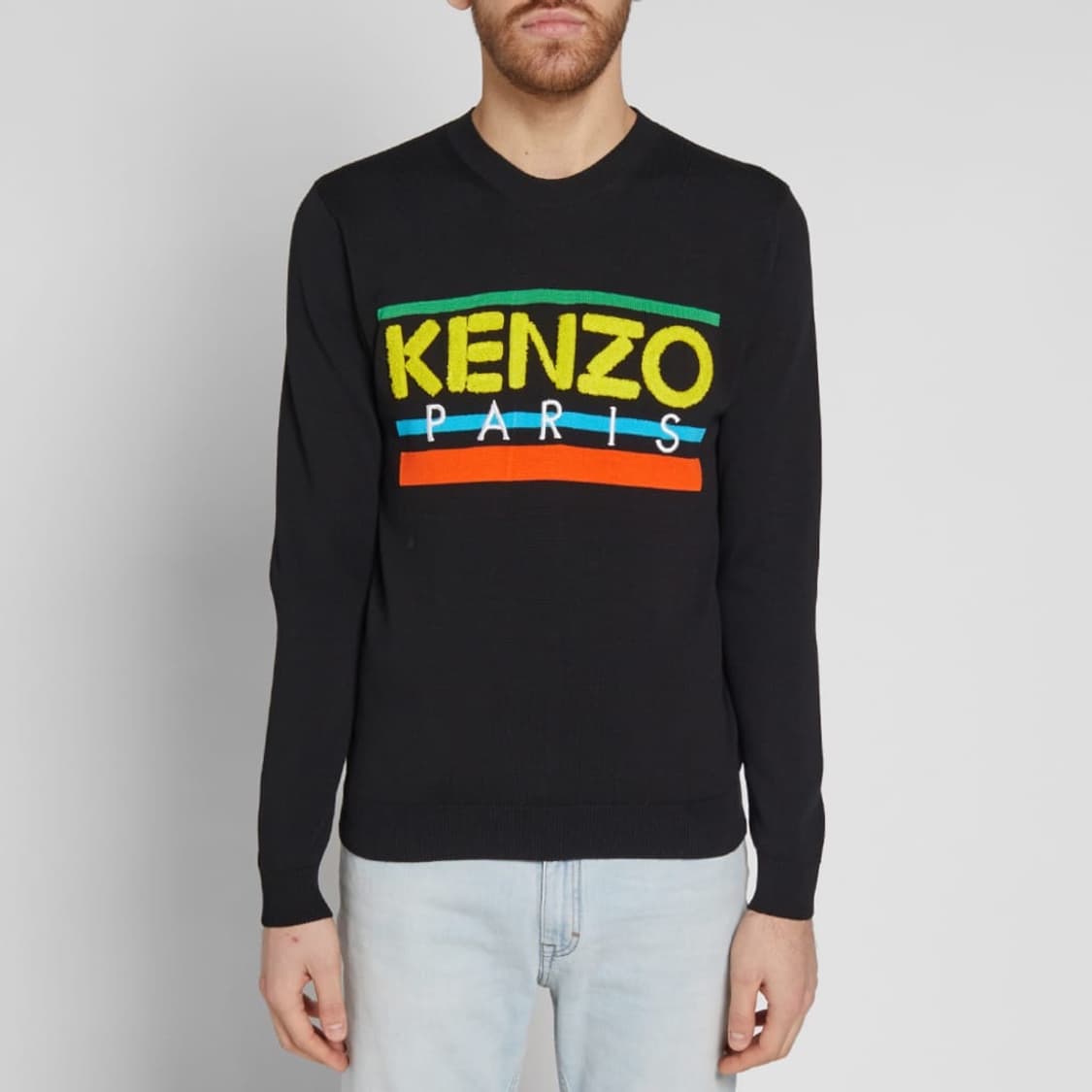 겐조 KENZO 삼선로고 니트 풀오버 블랙 상품이미지1