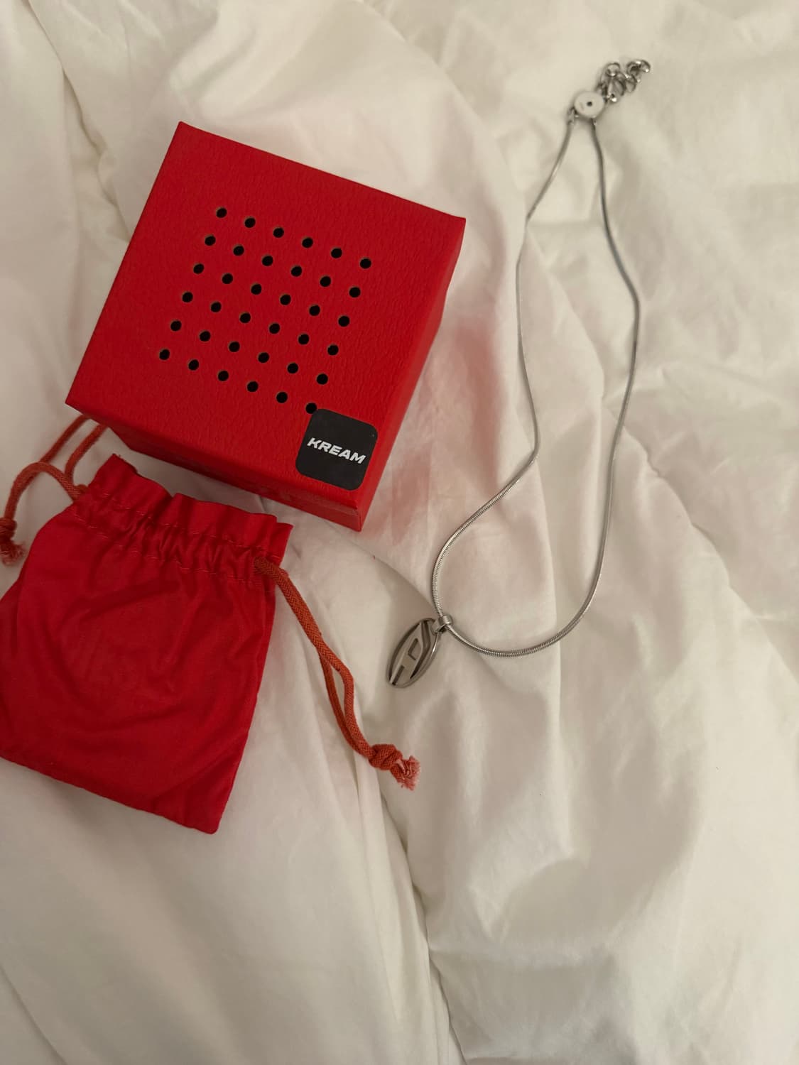 디젤 Dx1342 스테인리스 스틸 팬던트 네클리스 실버 상품이미지3