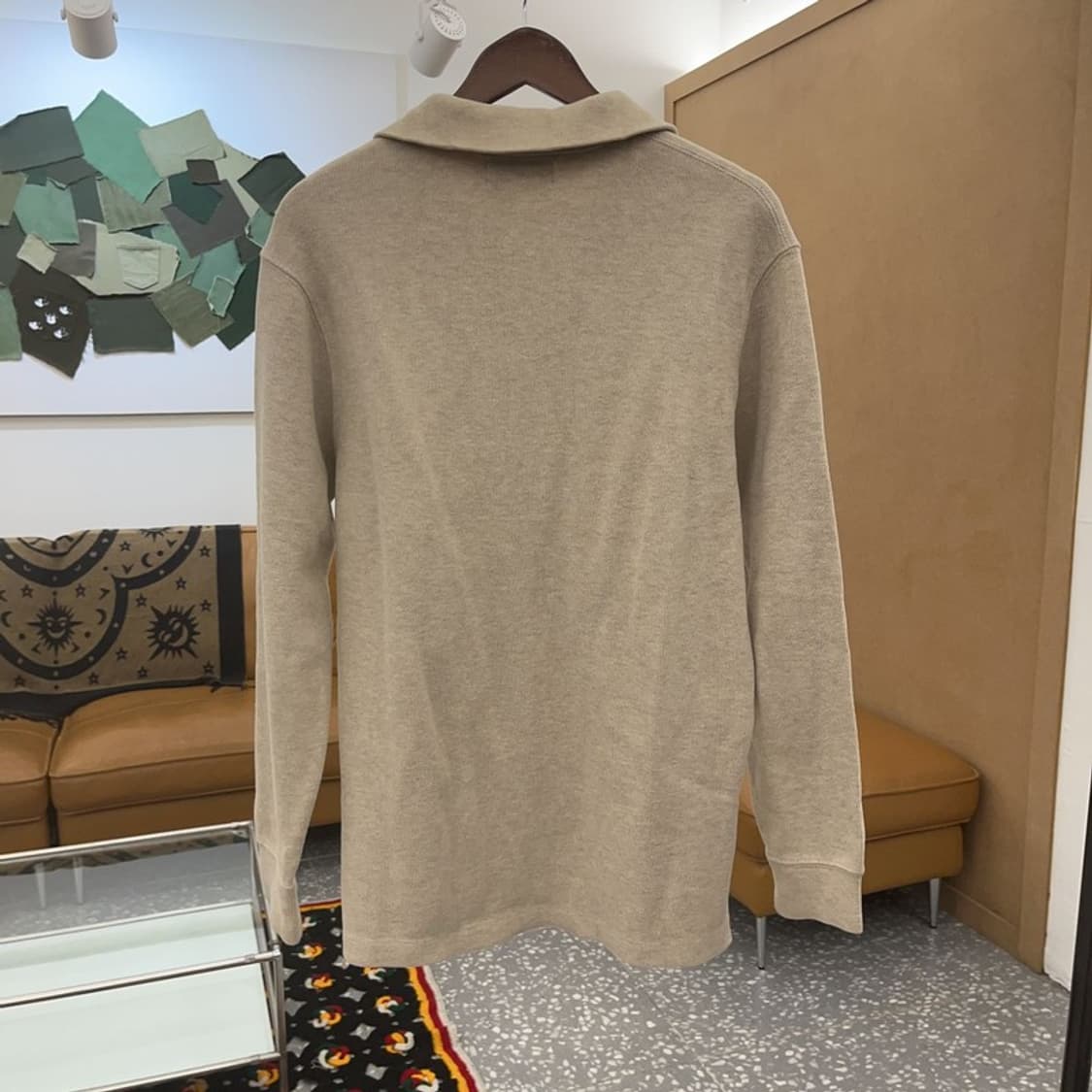 폴로 랄프로렌 빈티지 폭닥 오트밀 반집업 니트 L C07446 상품이미지4