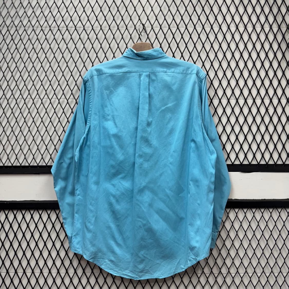 폴로 랄프로렌 솔리드 긴팔 셔츠 옐로우 포니 포인트 스카이블루 상품이미지2