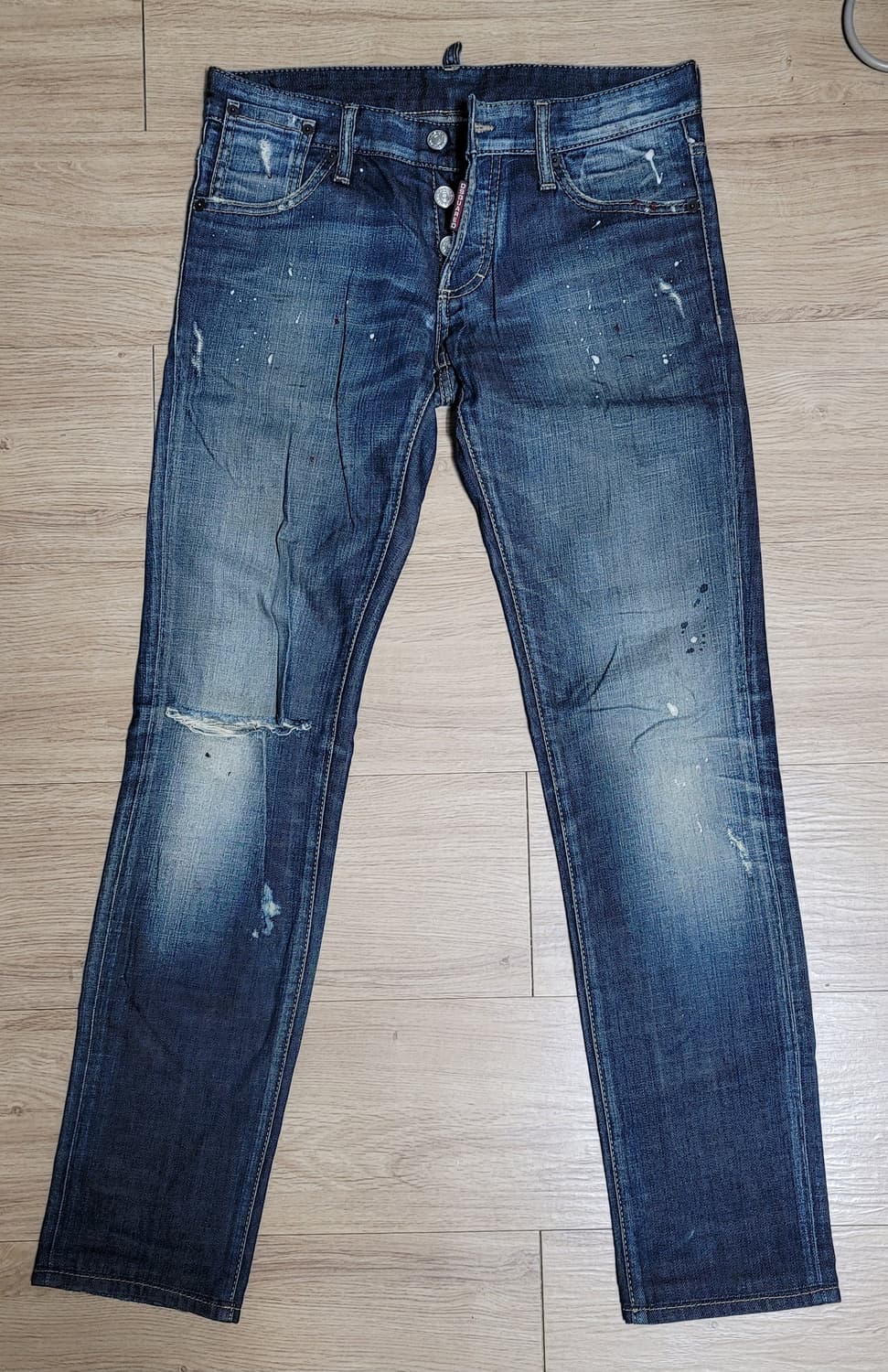 디스퀘어드 올드라벨 페인팅 슬림진 44 상품이미지1