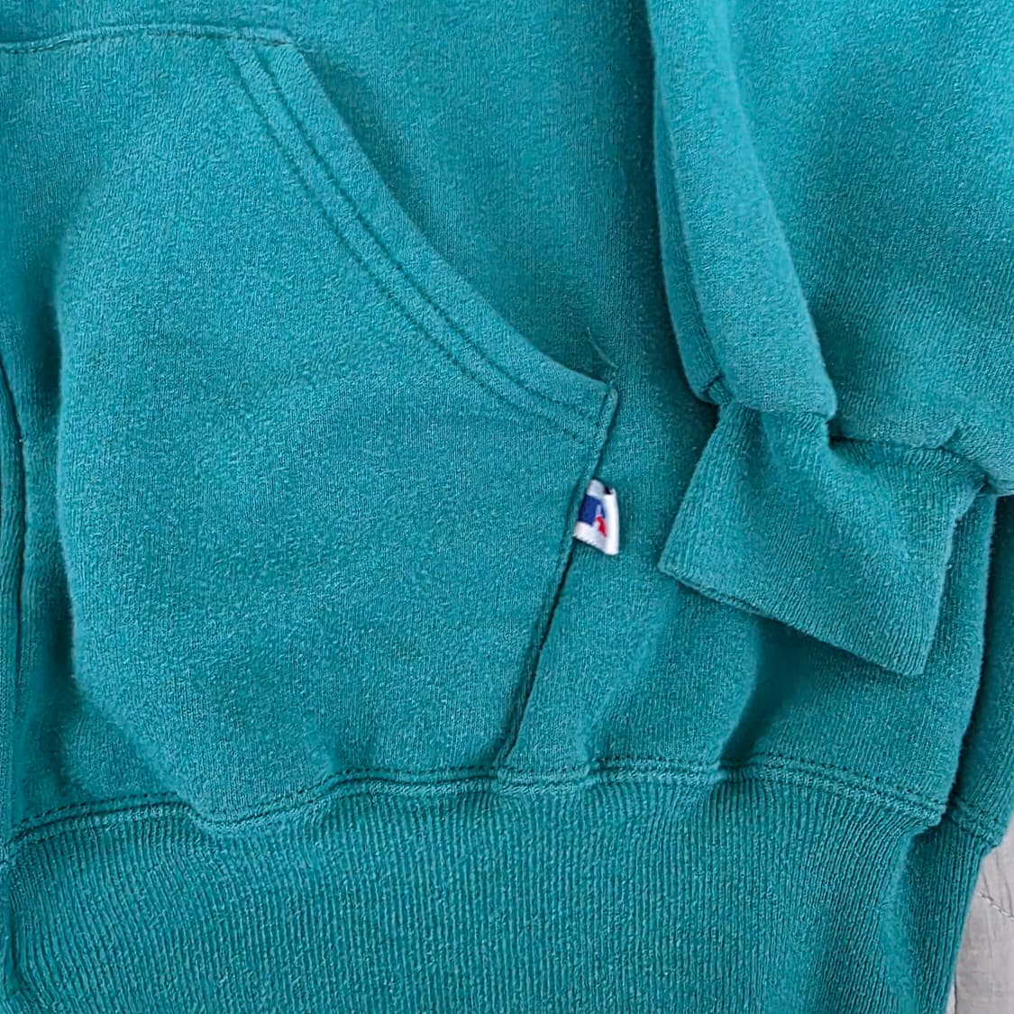 [XXL] 90s 빈티지 러셀 애슬레틱 틸그린 후드집업 ver. 굿컨디션 상품이미지2