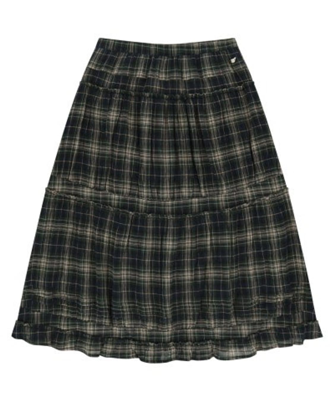 코이세이오 셔링 미디 스커트 체크 상품이미지1