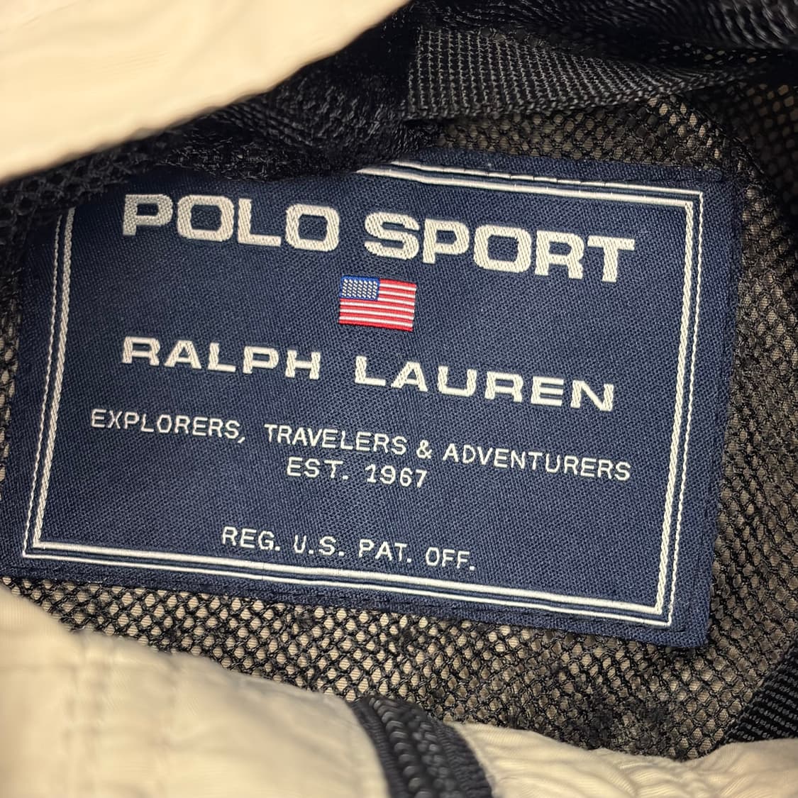 90s 폴로 스포츠 빈티지 베이지 후드 자켓 XL 상품이미지7