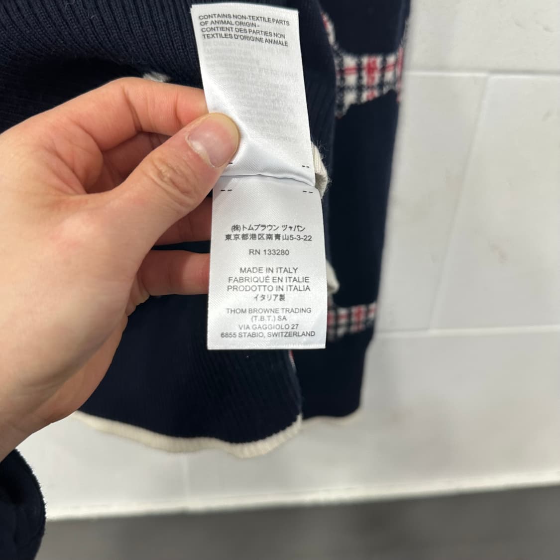 톰브라운 4바 헥터 풀오버 울 니트 상품이미지3