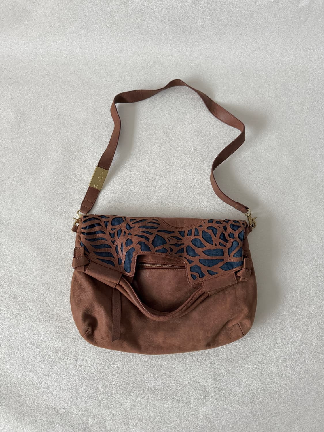 Pre owned 레더 토트 크로스백 상품이미지1