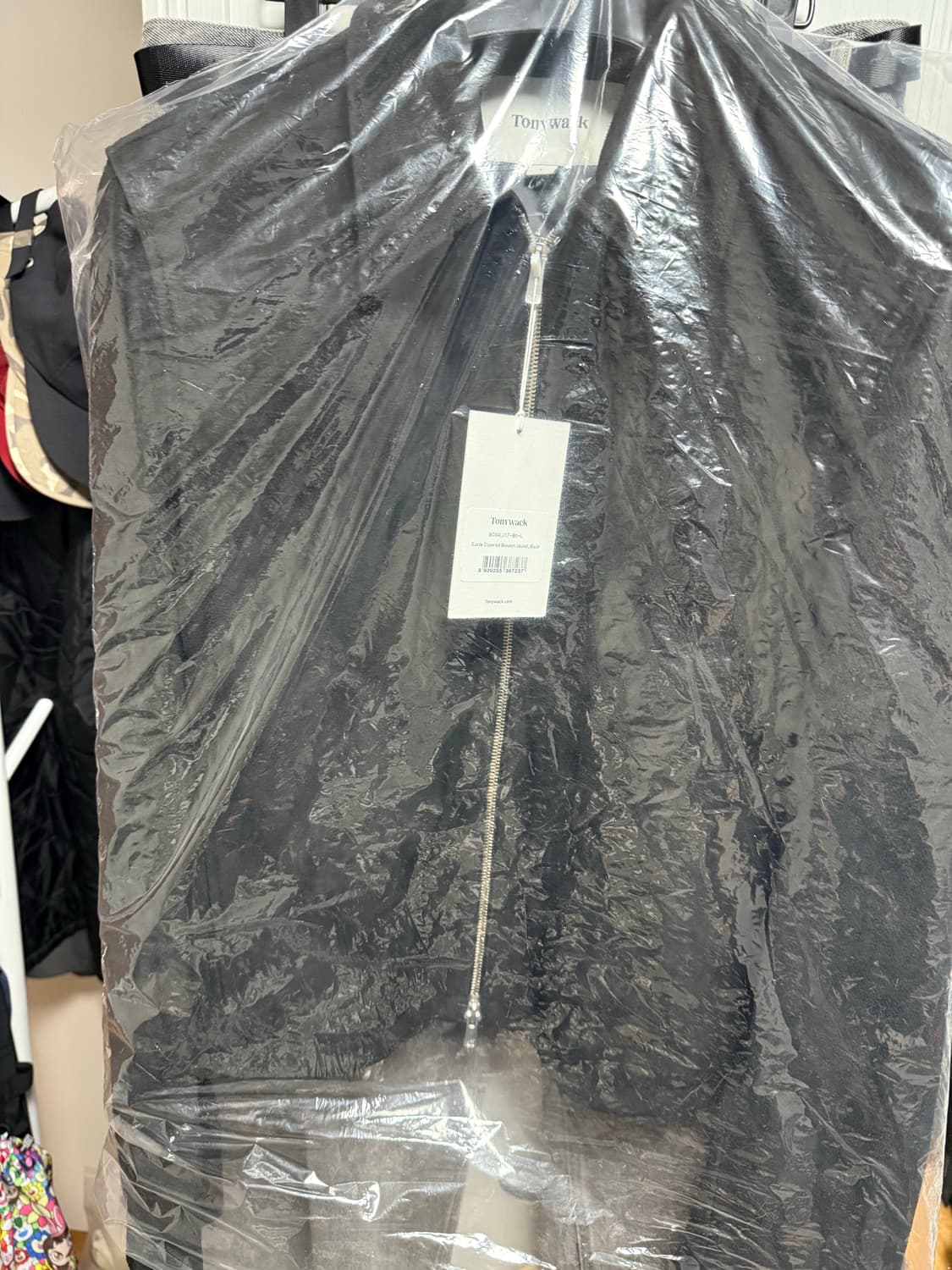 토니웩 24fw 스웨이드 집 블루종자켓 블랙 L 상품이미지2