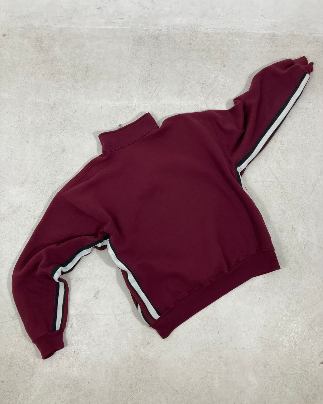 90s Russell 1/4 Sweatshirt (burgundy) 상품이미지2