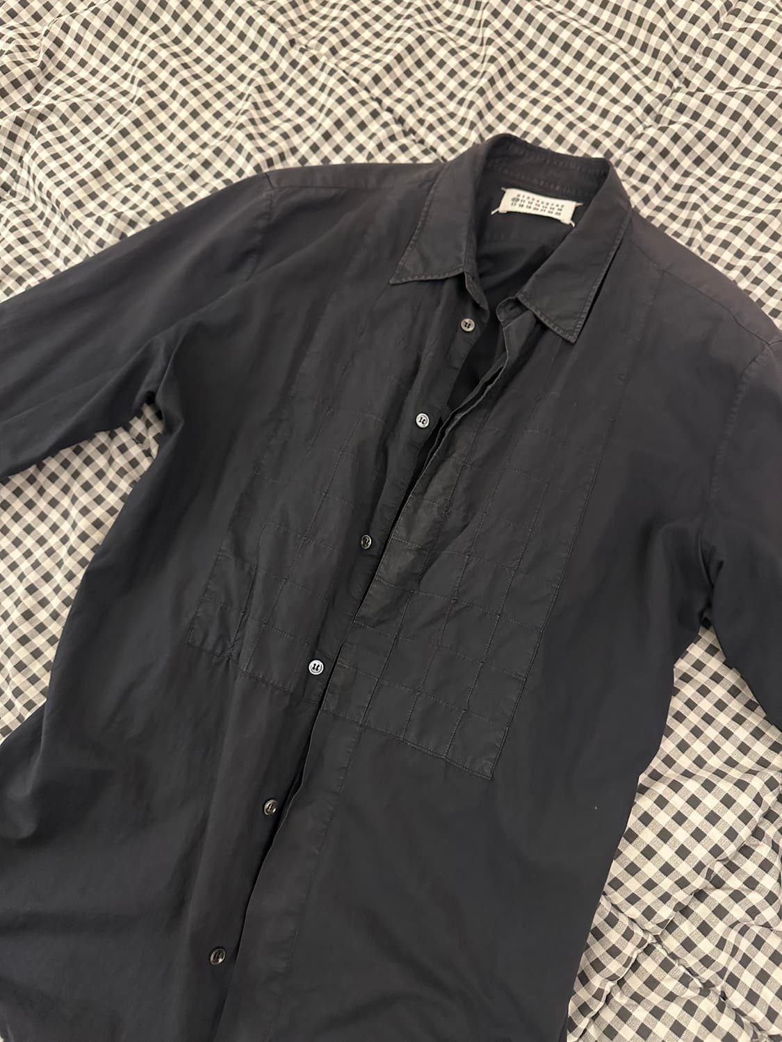 07aw 마틴 마르지엘라 셔츠 네이비 상품이미지1