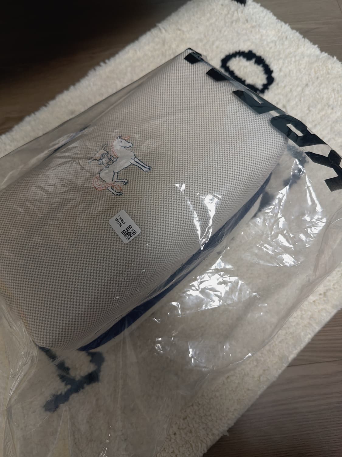 에르메스 라지 브리드 어 브랙 카브리올 케이스 캔버스 & 그리 뻬를르 상품이미지6