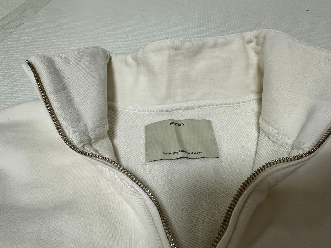 포터리 반집업 화이트 2사이즈 상품이미지4