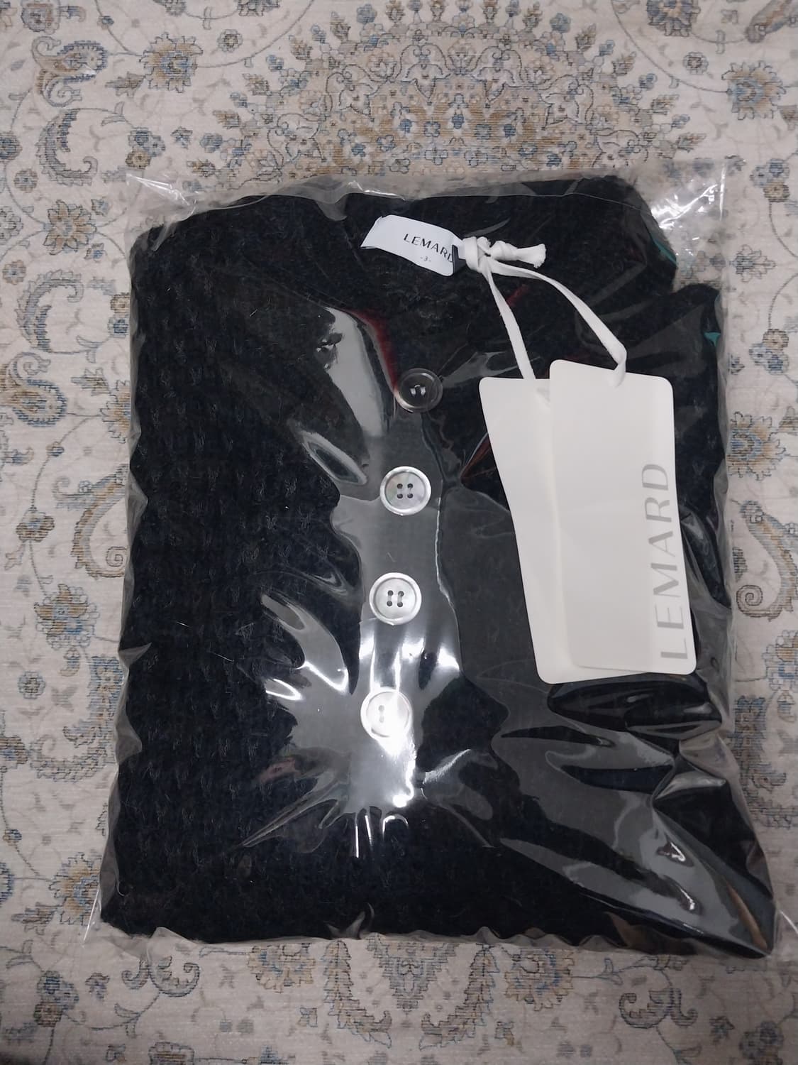 (새상품) 르마드 아란울 pk니트 검정 3사이즈 상품이미지1