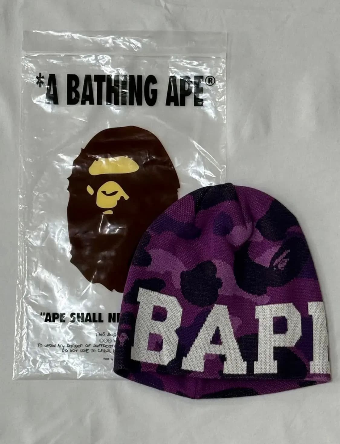 베이프 퍼플카모 니트비니캡 상품이미지1