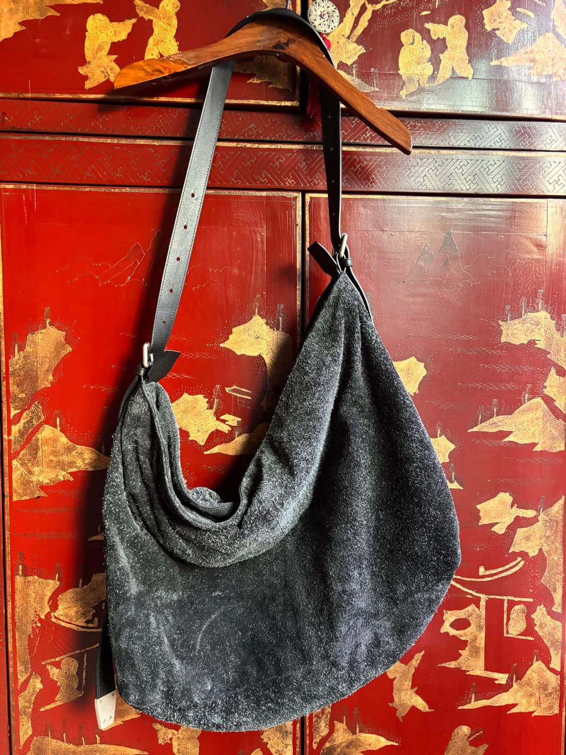 준지 가죽 누벅 호보 백 상품이미지4