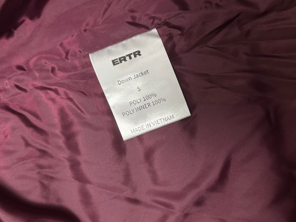 ERTR 투톤 라이트 다운 자켓 퍼플 S 상품이미지4