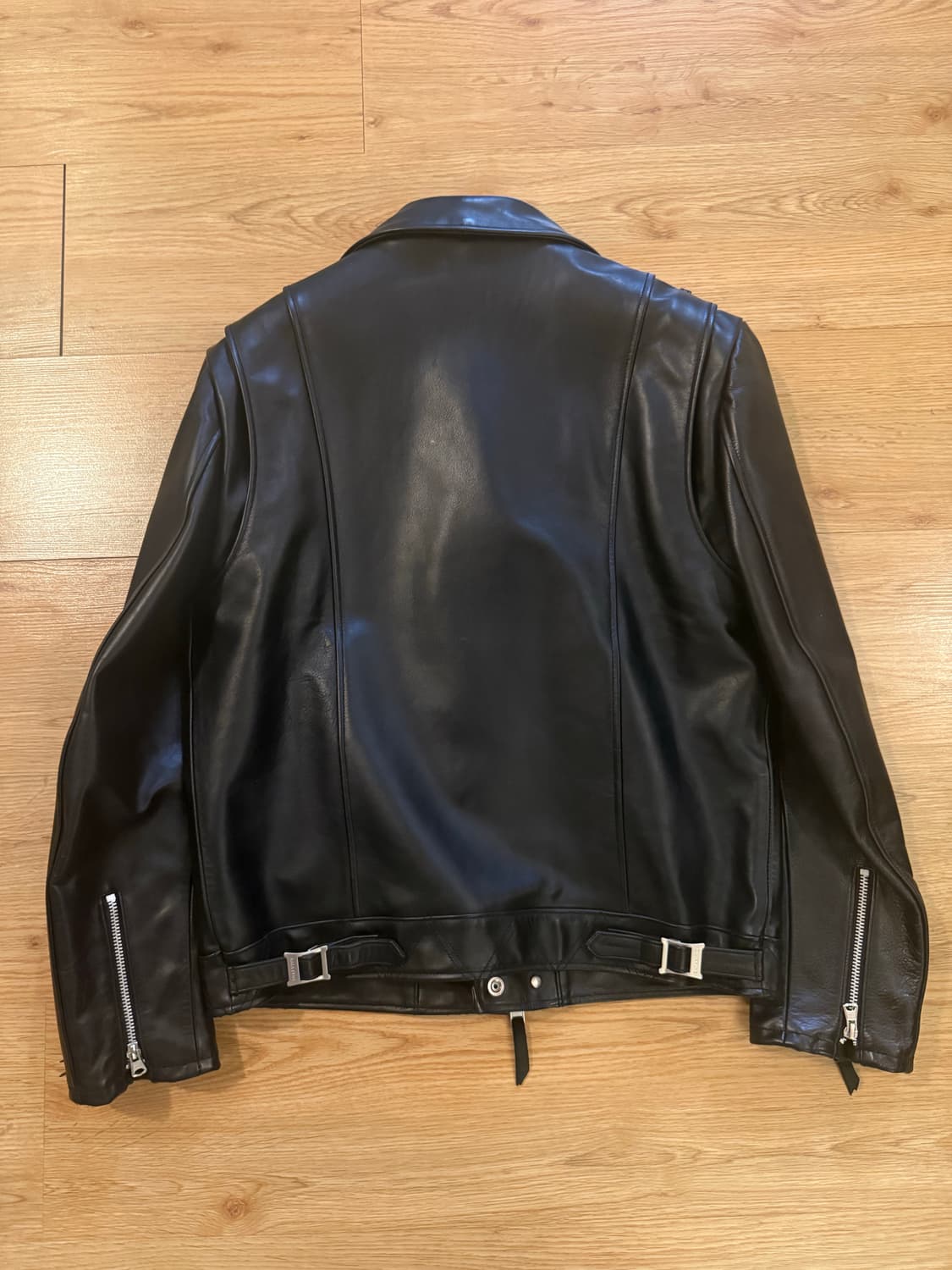 DIAFVINE 블랙 가죽 더블라이더 자켓 L 소가죽 상품이미지3